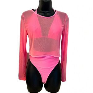 NWOT Ladies 3 Piece Halter Side Tie Triangle High Cut Bikini Bathing Suit